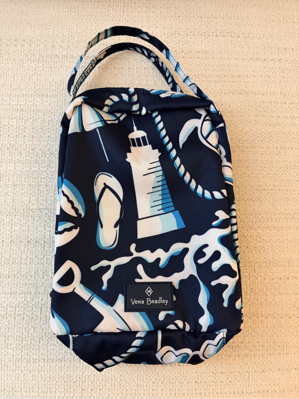 Vera Bradley Navy and Light Blue Nautical Lunch Bag